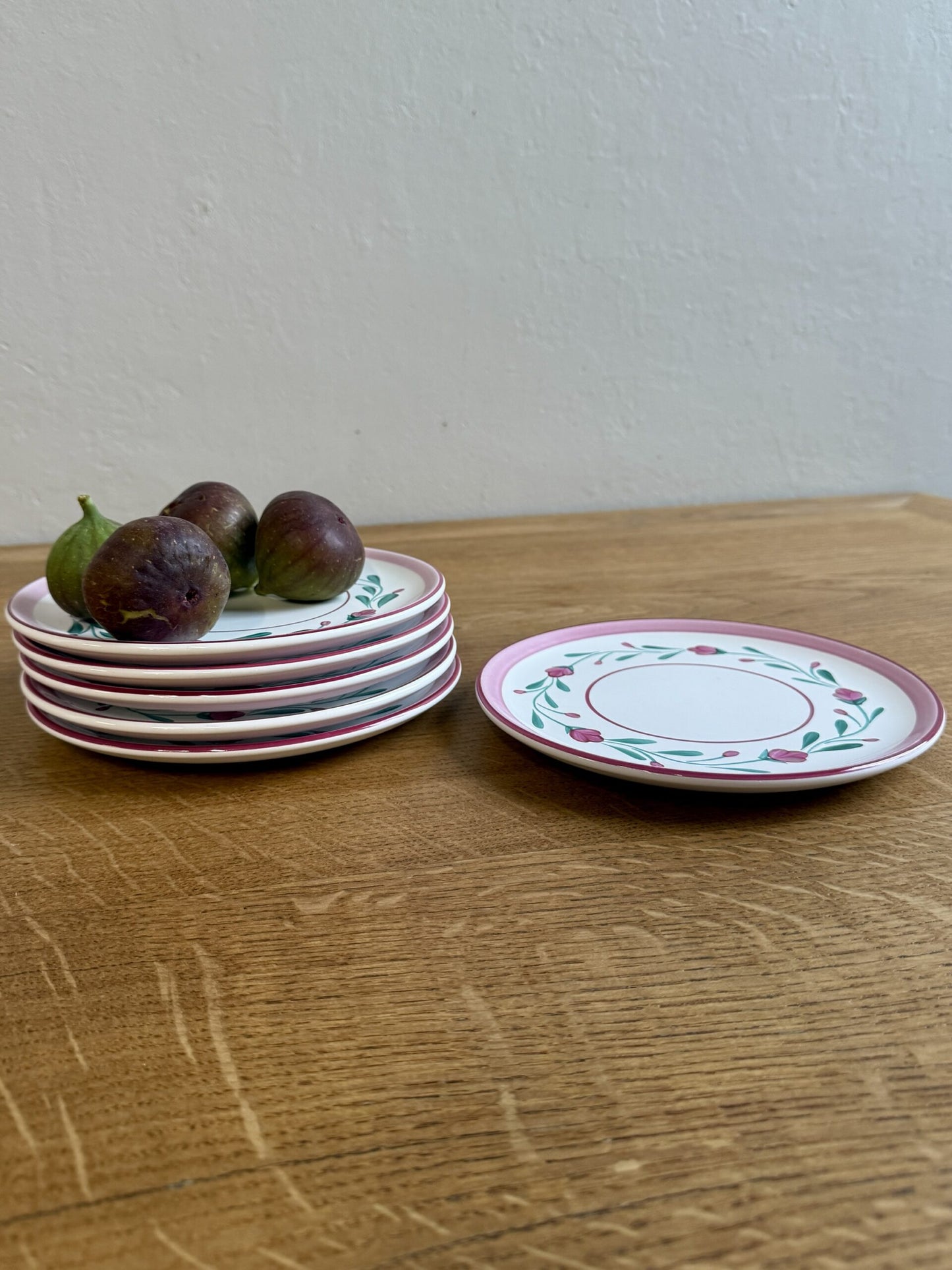 Assiettes à dessert décor floral - lot de 6