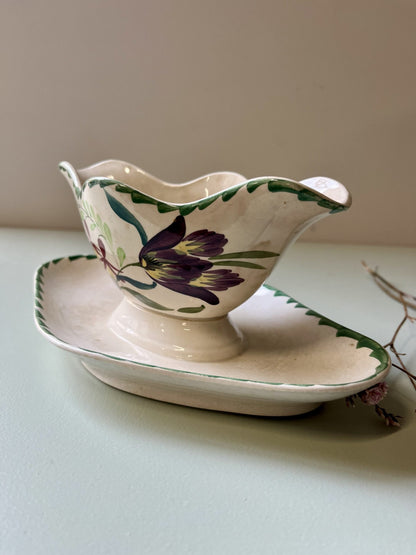 Saucière en faïence Saint-Amand