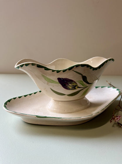 Saucière en faïence Saint-Amand