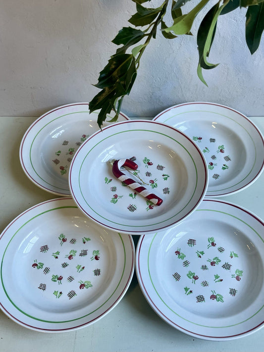 5 assiettes creuses Luneville K&G