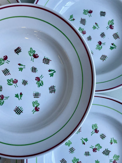 5 assiettes creuses Luneville K&G