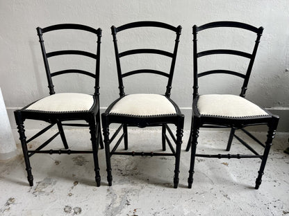 Chaises Napoléon III retapissées  Meubles Patine