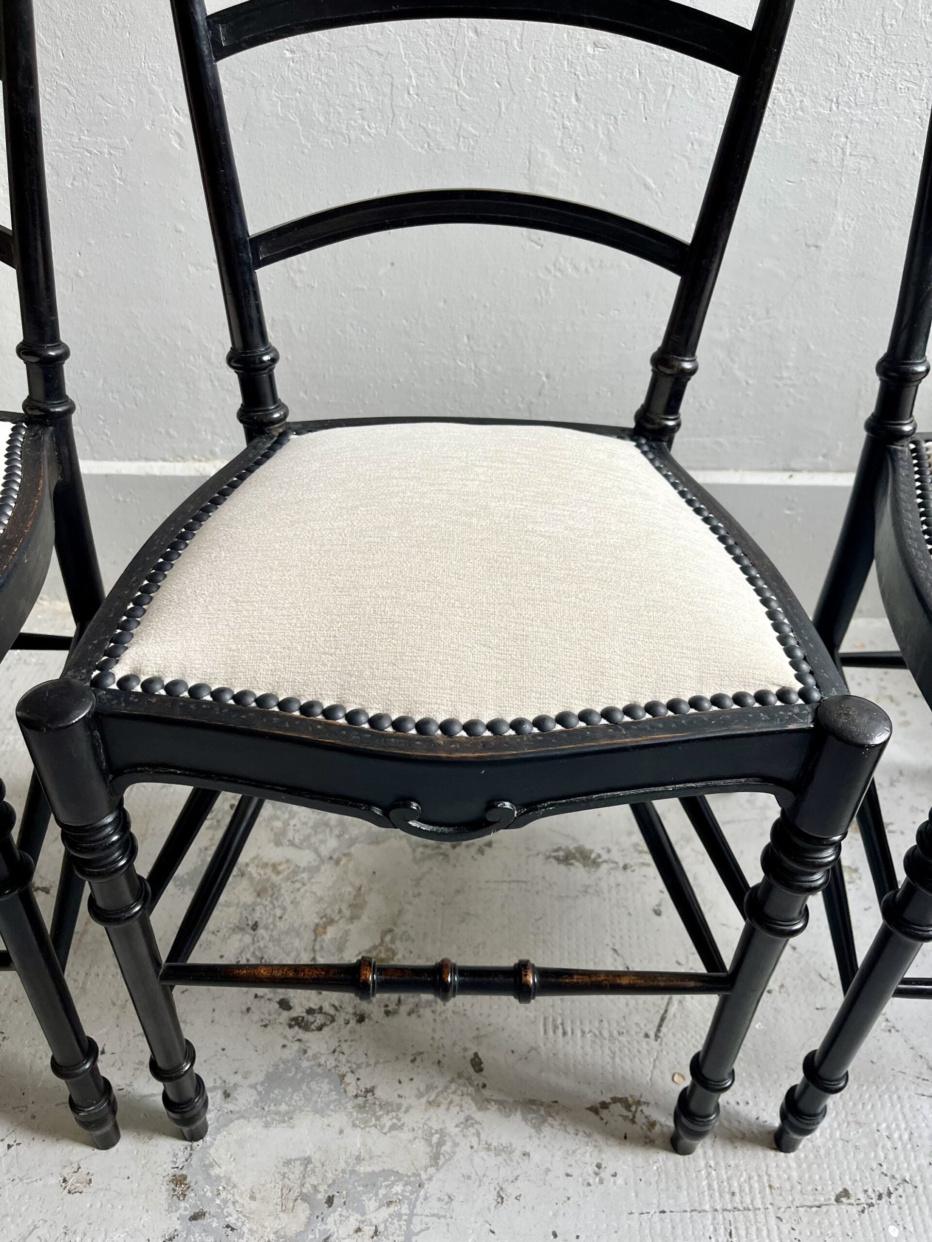 Chaises Napoléon III retapissées  Meubles Patine