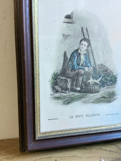 Portrait ancien “Le petit filateur”