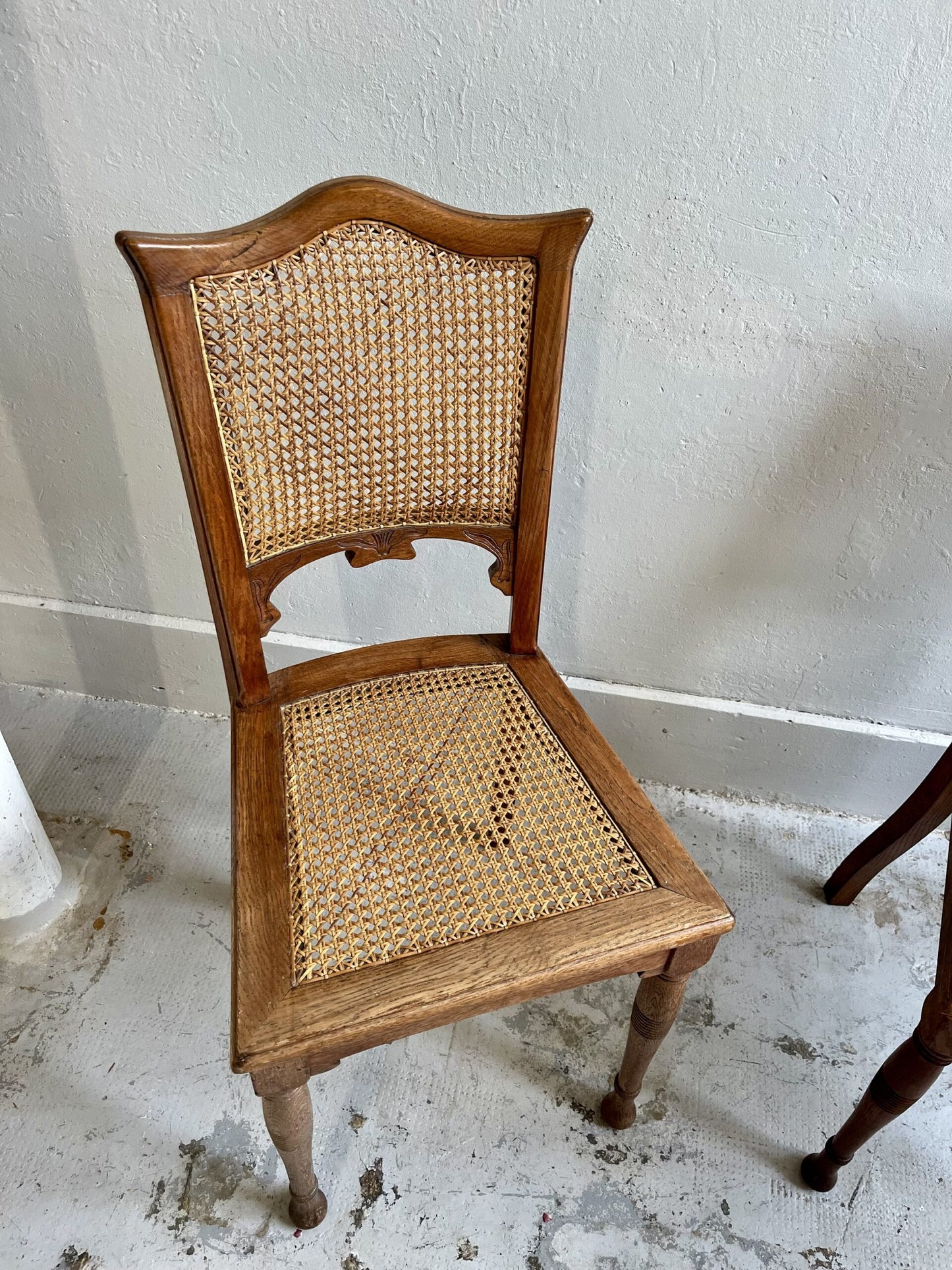 Chaises assise cannage/ lot de 2