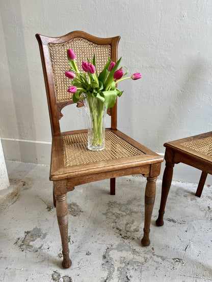 Chaises assise cannage/ lot de 2