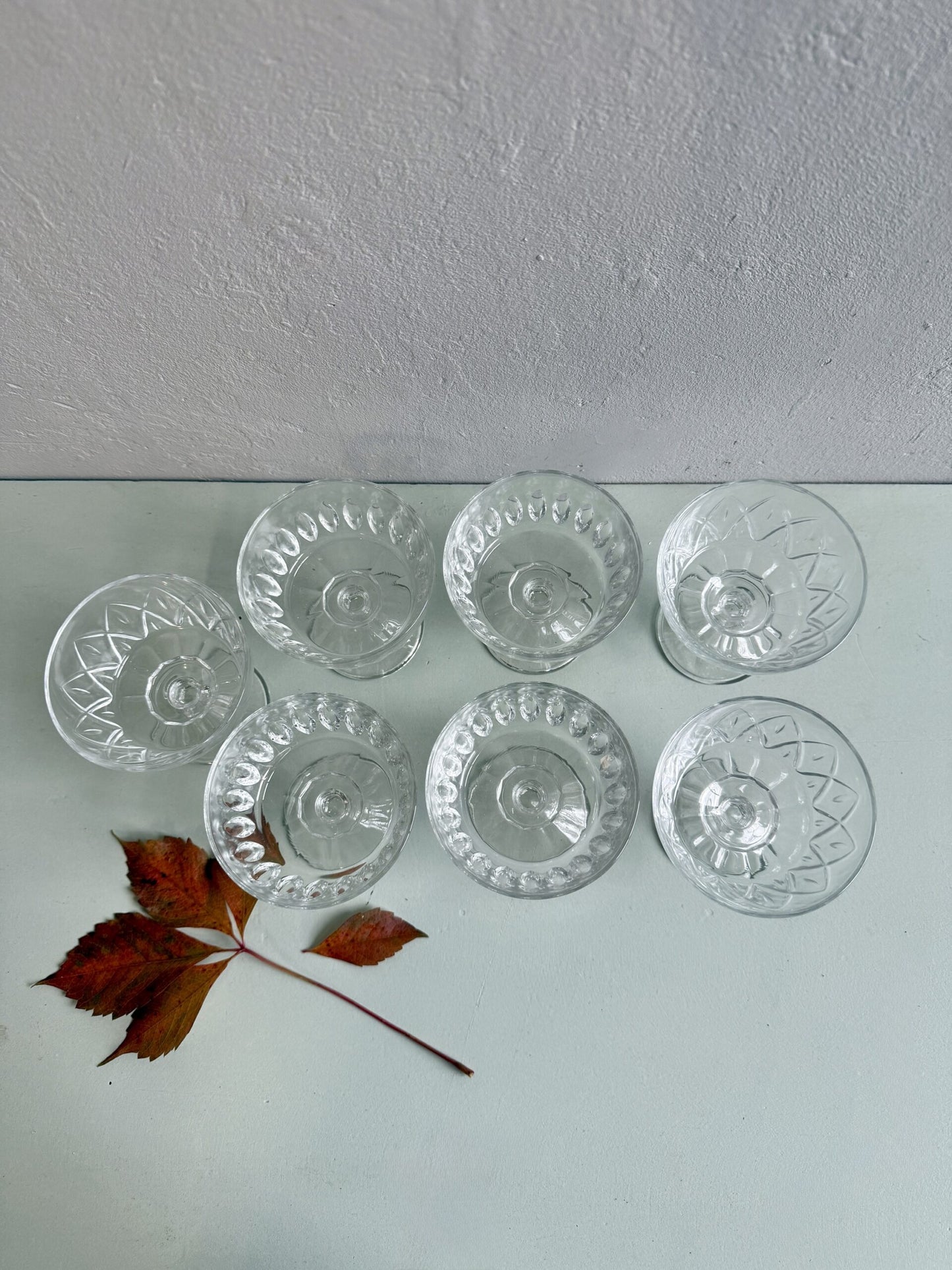 Coupes à champagne ciselées - lot de 7