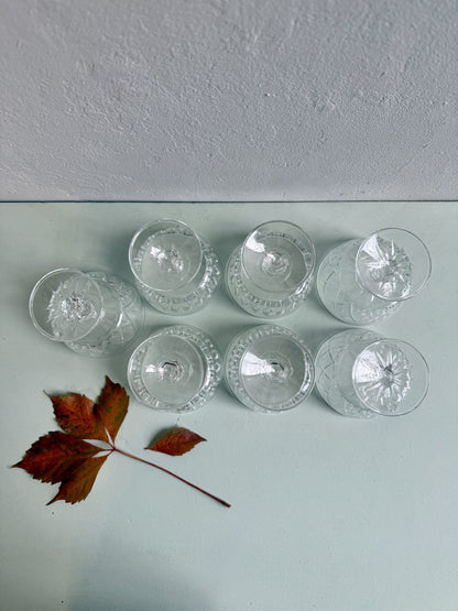 Coupes à champagne ciselées - lot de 7