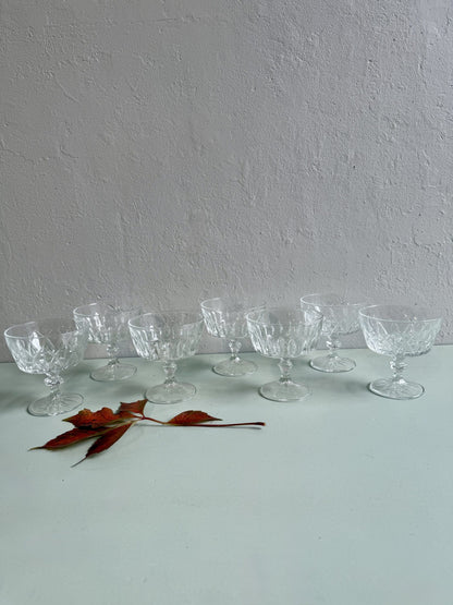 Coupes à champagne ciselées - lot de 7