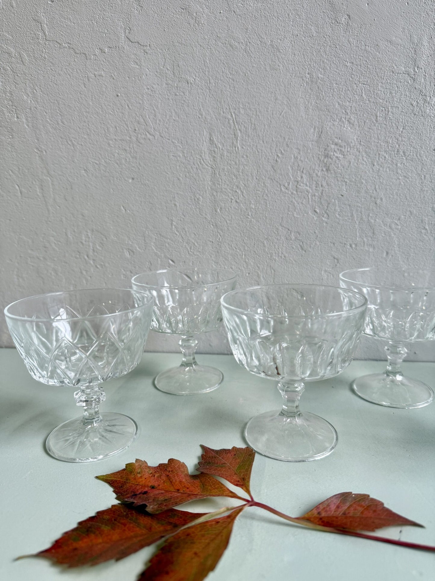 Coupes à champagne ciselées - lot de 7