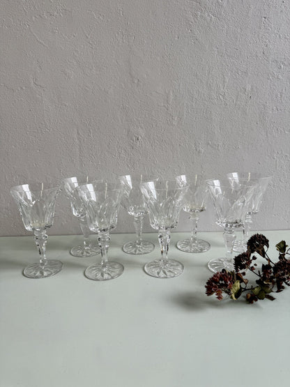 Verres à pied ciselés - lot de 8