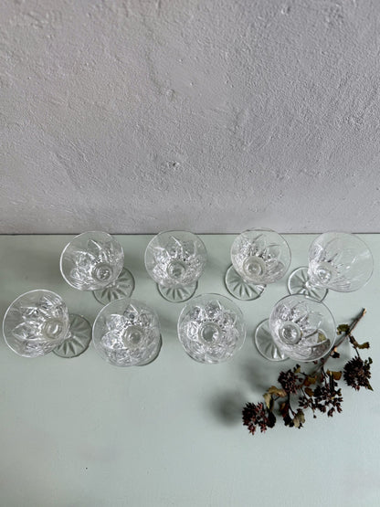 Verres à pied ciselés - lot de 8