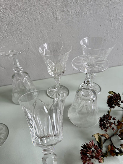 Verres à pied ciselés - lot de 8