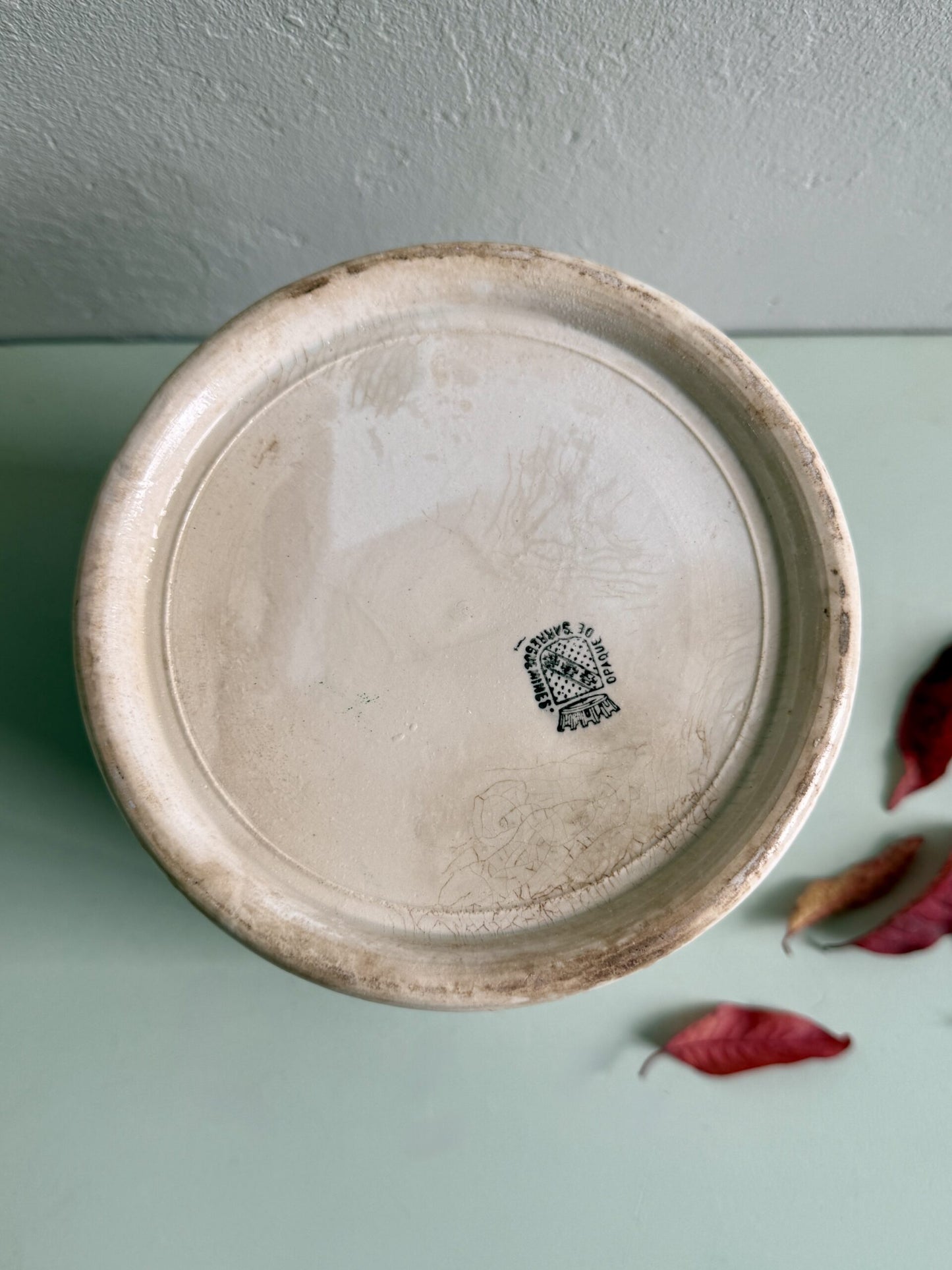 Pot en faïence émaillé Sarreguemines