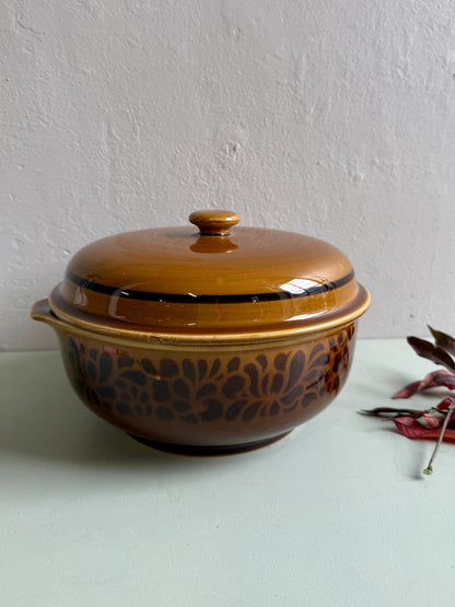 Faitout en céramique émaillée marron Colditz