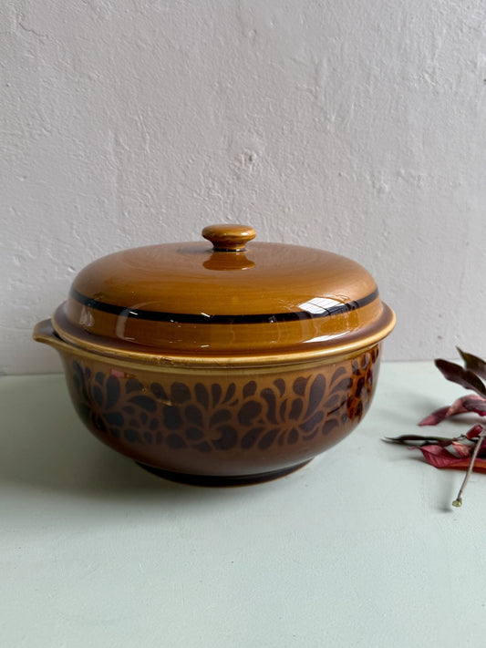 Faitout en céramique émaillée marron Colditz