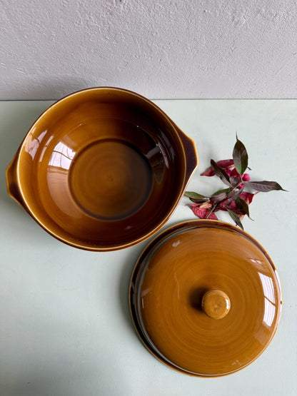 Faitout en céramique émaillée marron Colditz