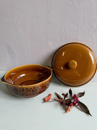 Faitout en céramique émaillée marron Colditz