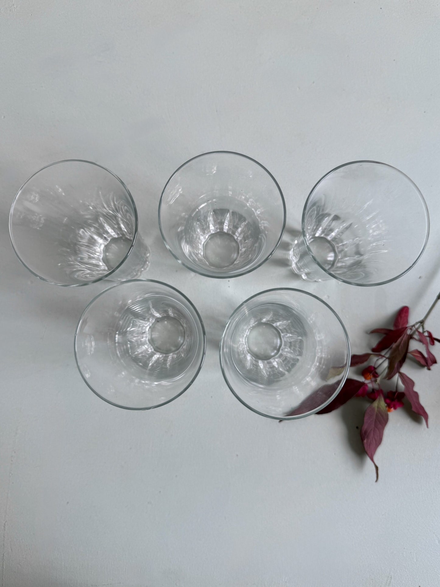 Verres haut ciselés - lot de 5