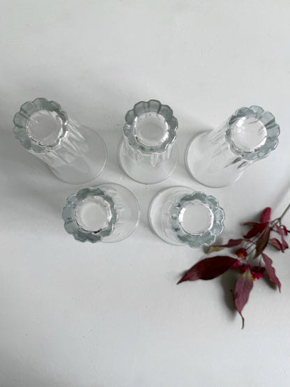 Verres haut ciselés - lot de 5