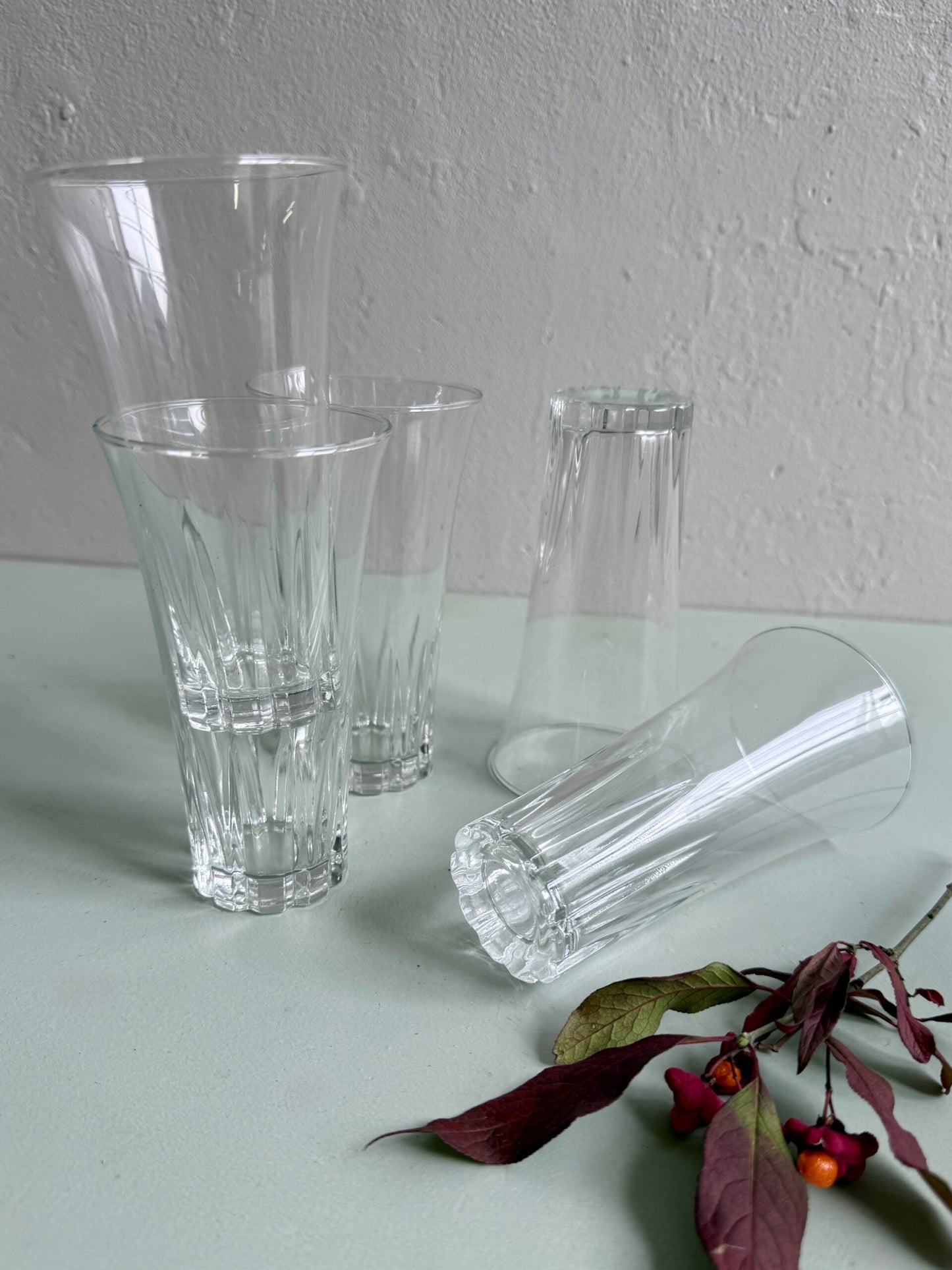 Verres haut ciselés - lot de 5