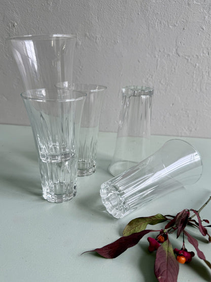Verres haut ciselés - lot de 5