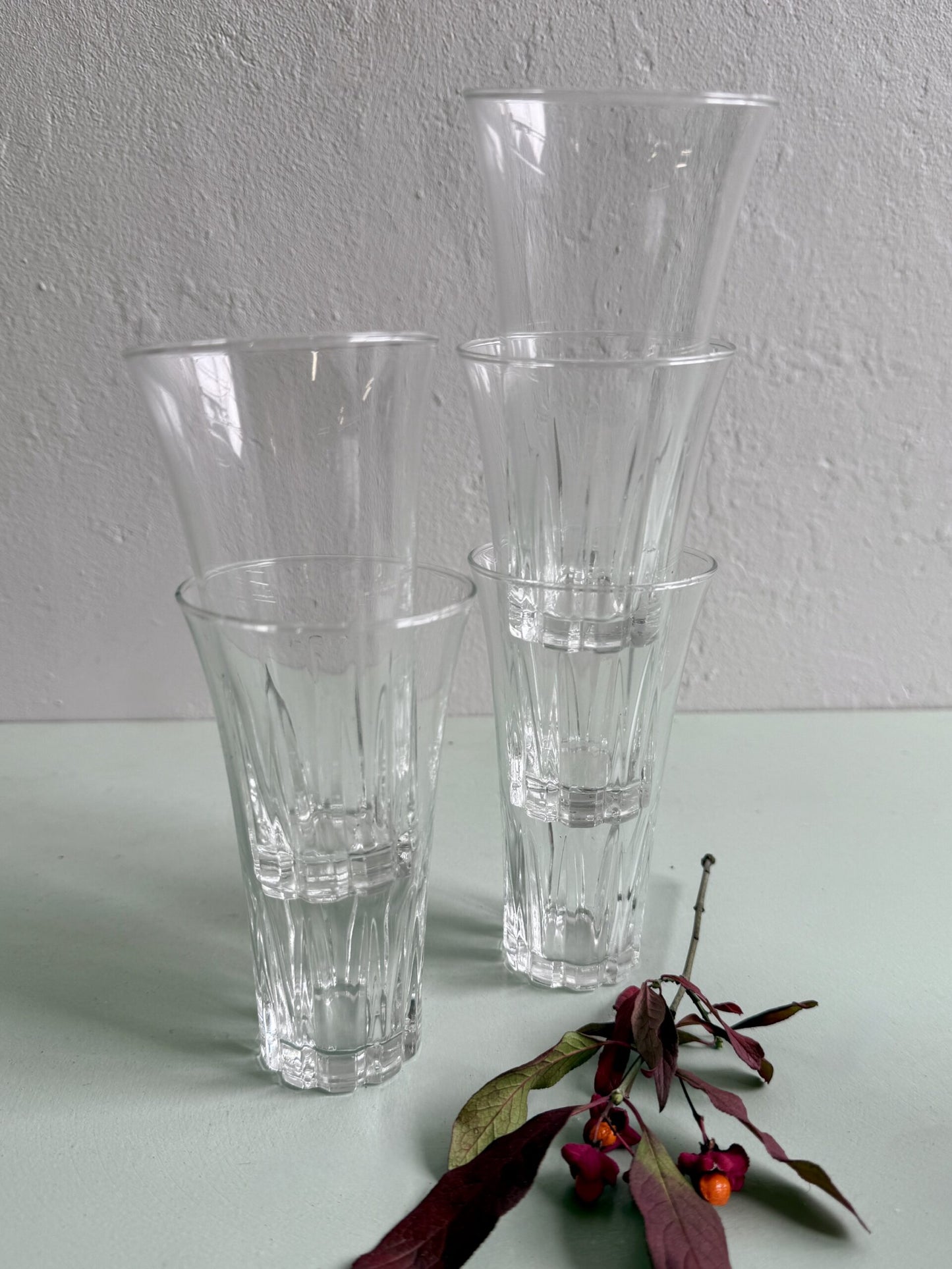 Verres haut ciselés - lot de 5