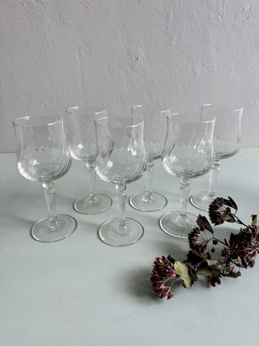 Lot de 6 verres à pied vintage Luminarc
