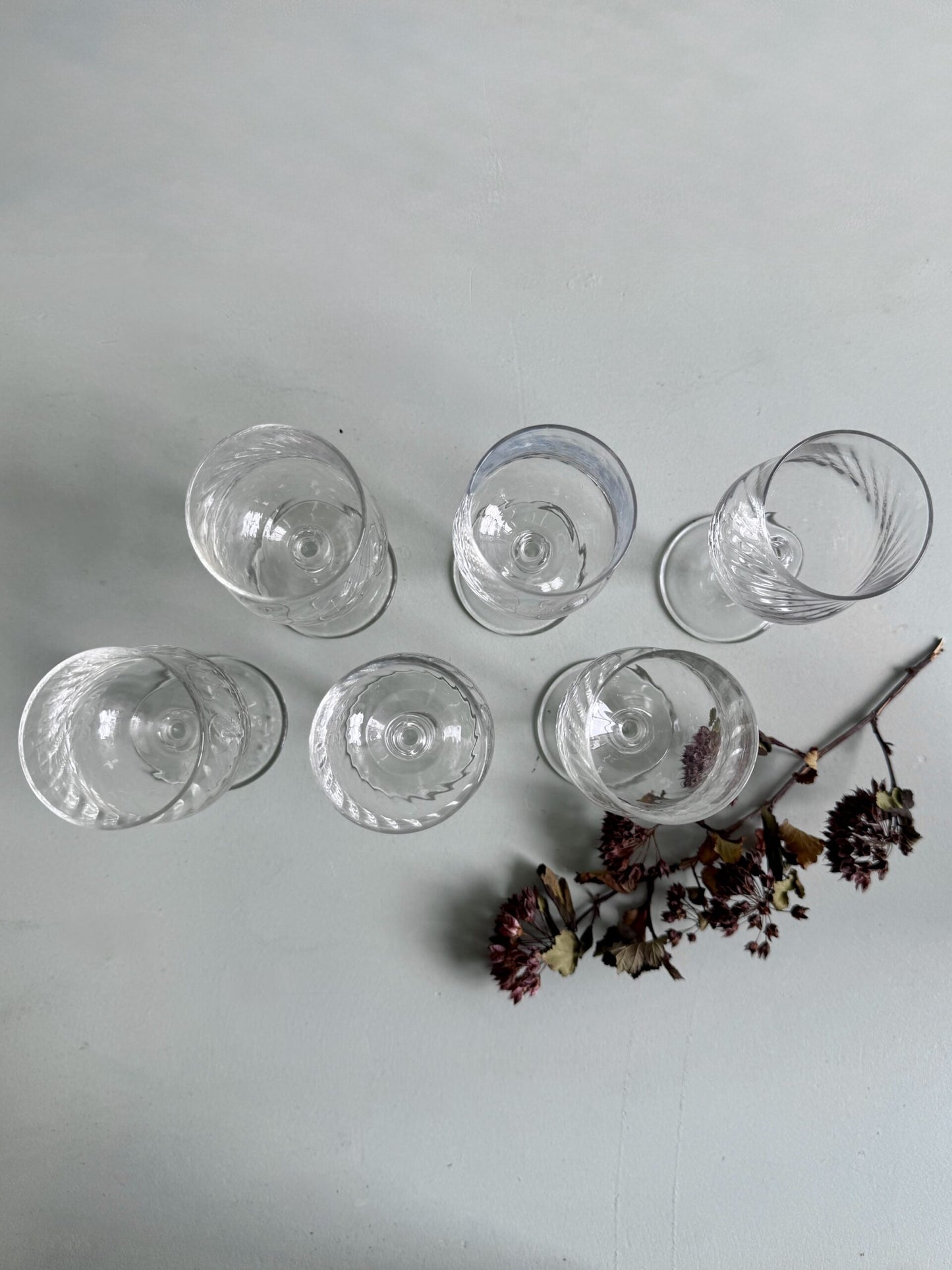 Lot de 6 verres à pied vintage Luminarc