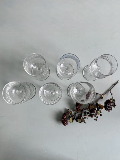 Lot de 6 verres à pied vintage Luminarc