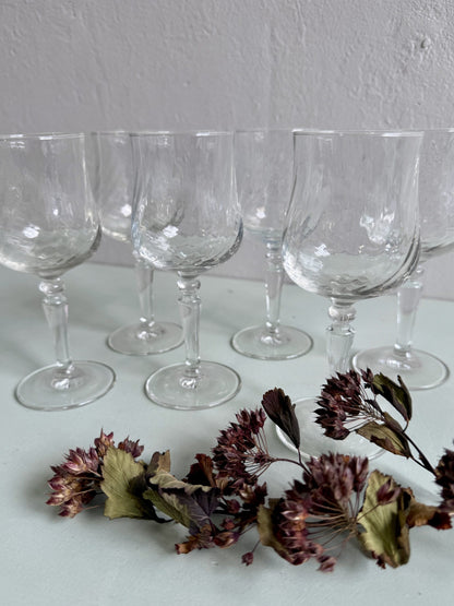 Lot de 6 verres à pied vintage Luminarc