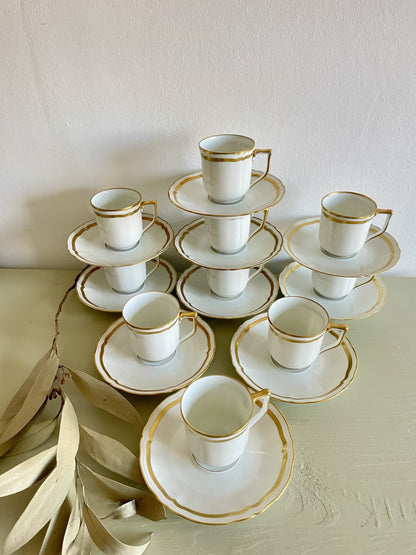 Service à café en porcelaine de Limoges