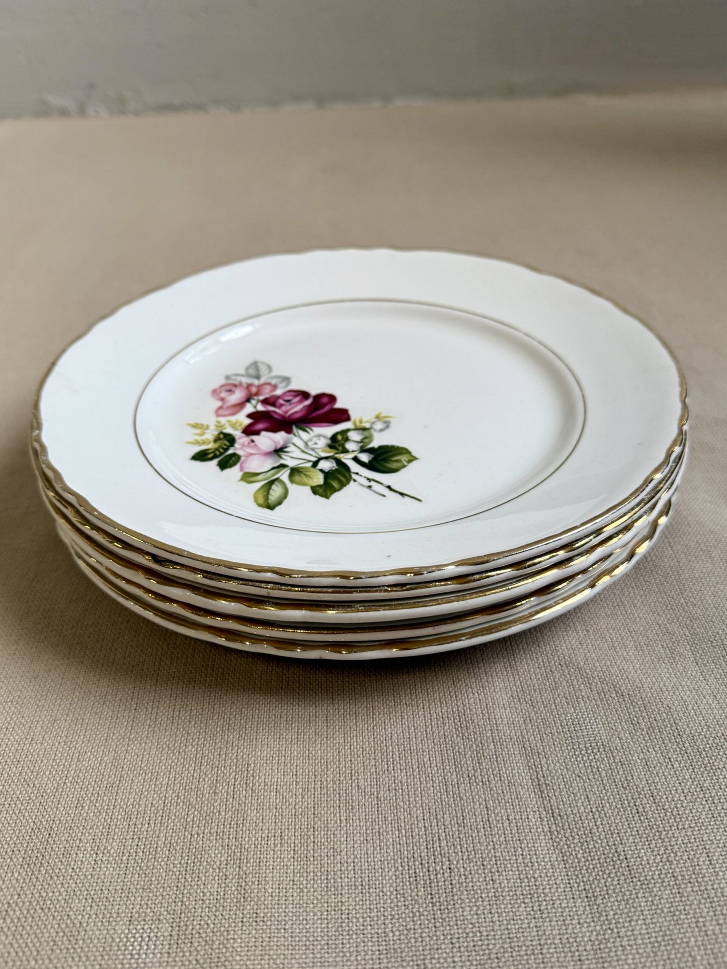 Assiettes plates Moulin des Loups modèle Orchies - lot de 5