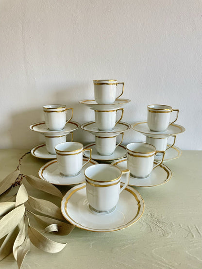 Service à café en porcelaine de Limoges