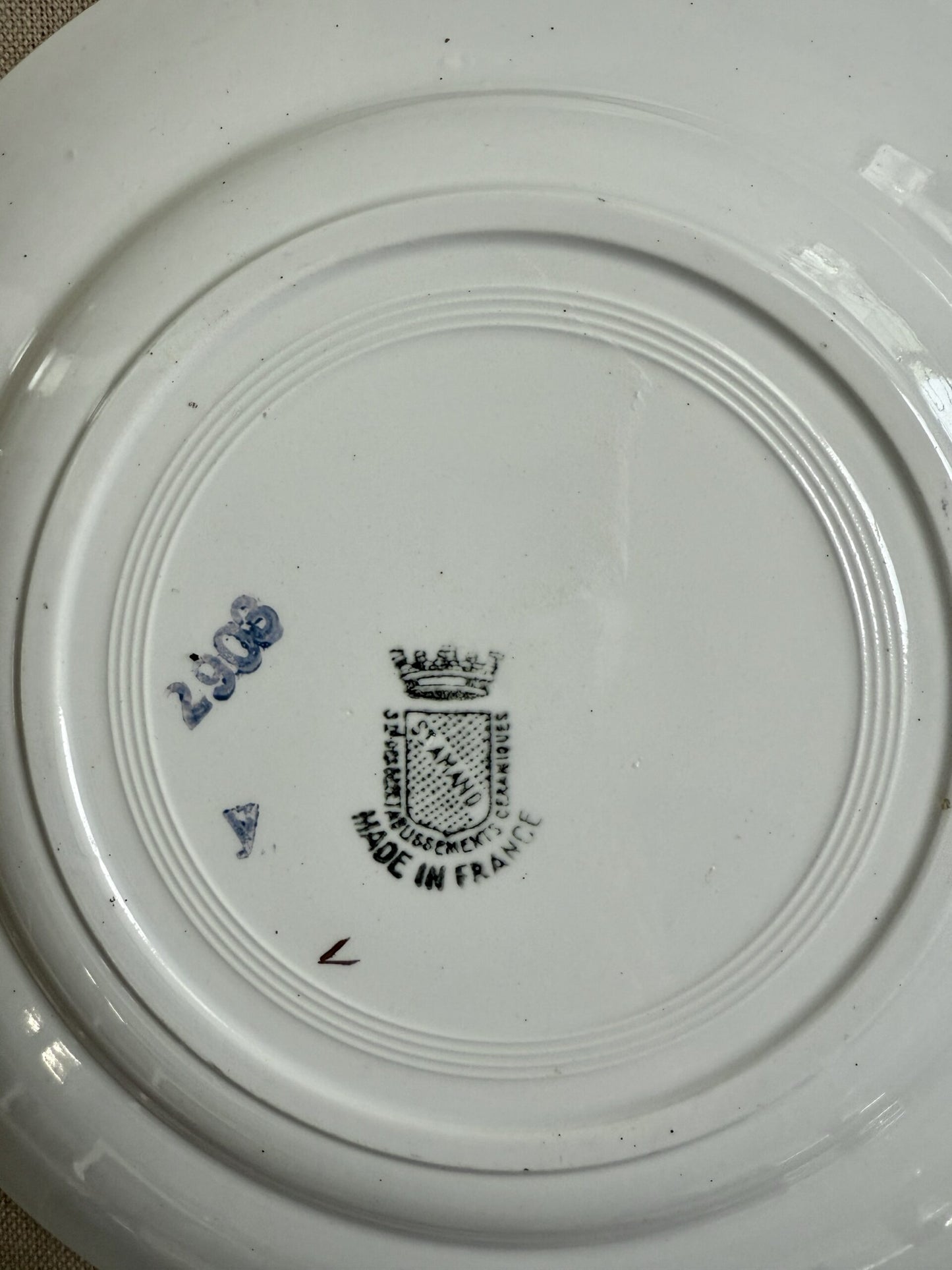 Assiettes plates Saint-Amand - lot de 4