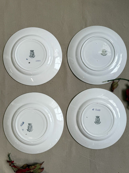 Assiettes plates Saint-Amand - lot de 4