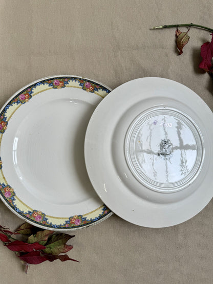 Assiettes plates Saint-Amand - lot de 4