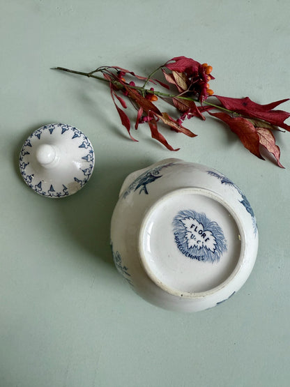 Sucrier Sarreguemines modèle Flore