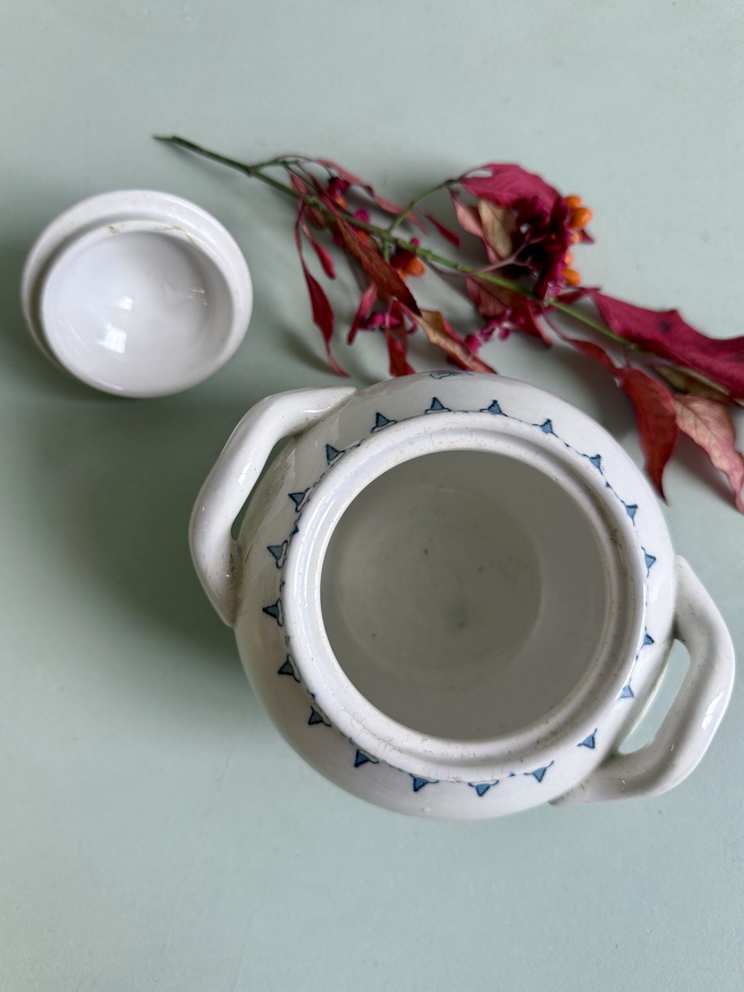 Sucrier Sarreguemines modèle Flore