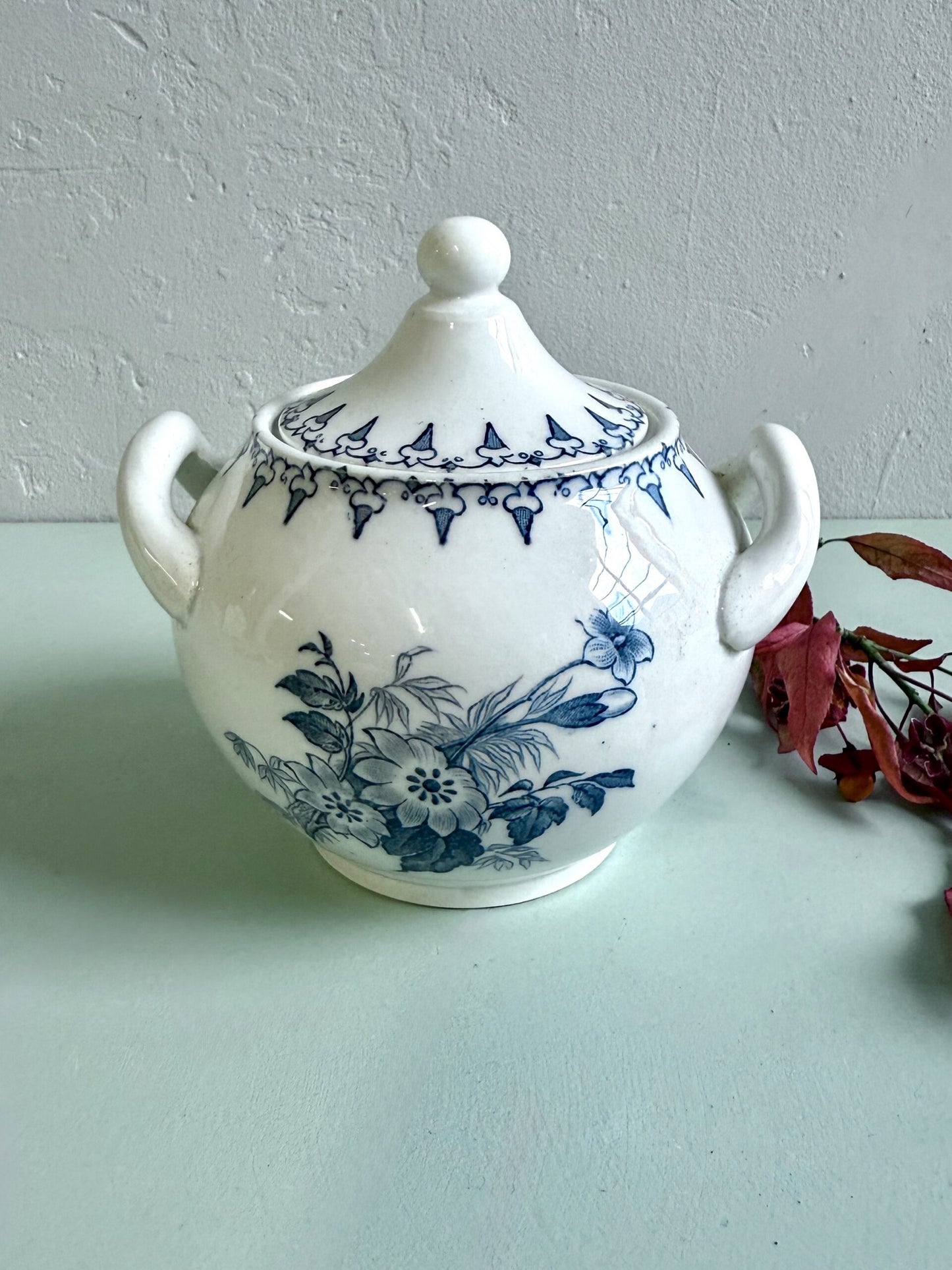 Sucrier Sarreguemines modèle Flore