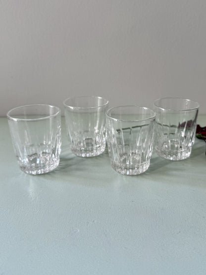 Verres à liqueur vintage ciselés - lot de 4