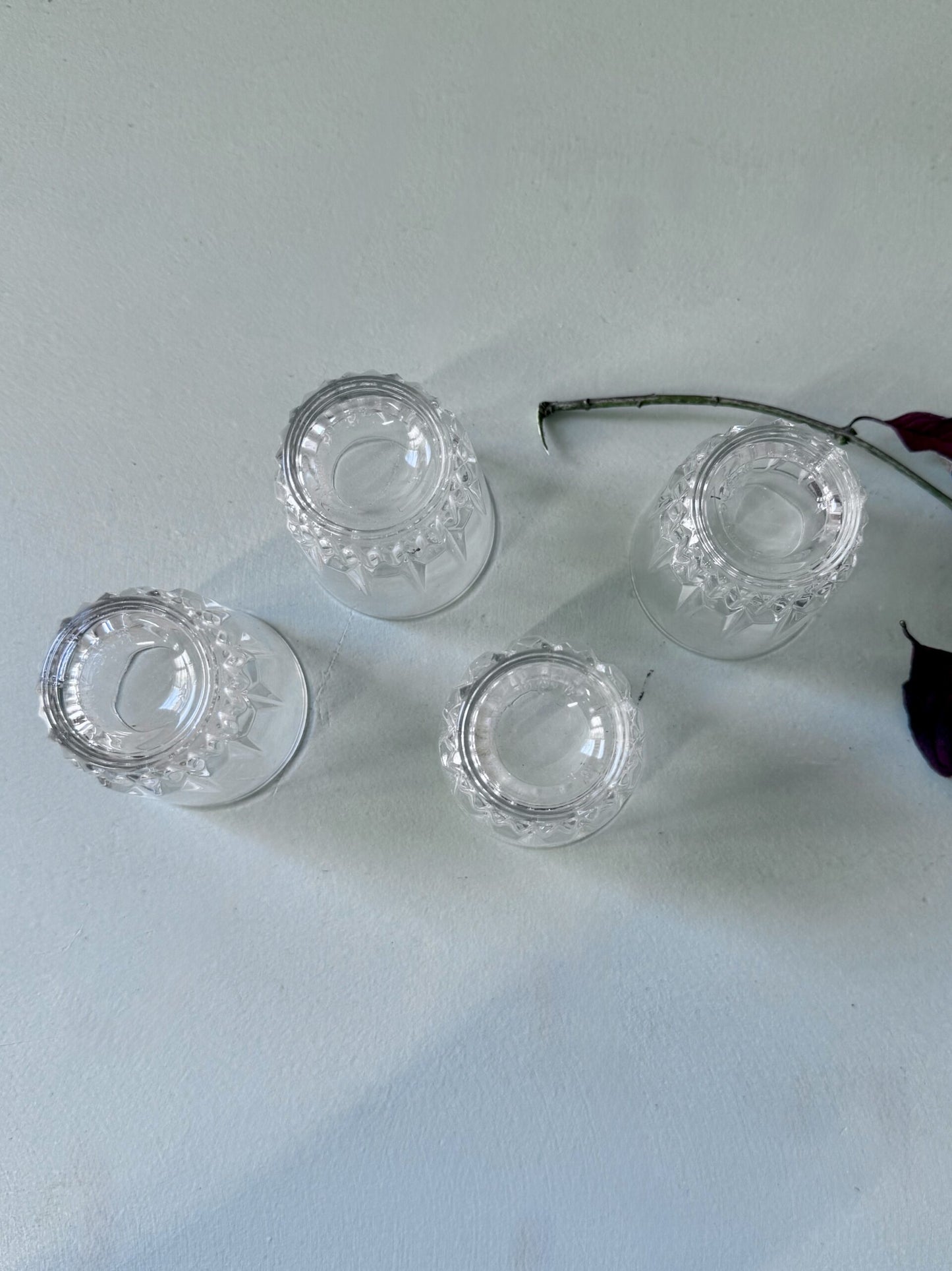 Verres à liqueur vintage ciselés - lot de 4