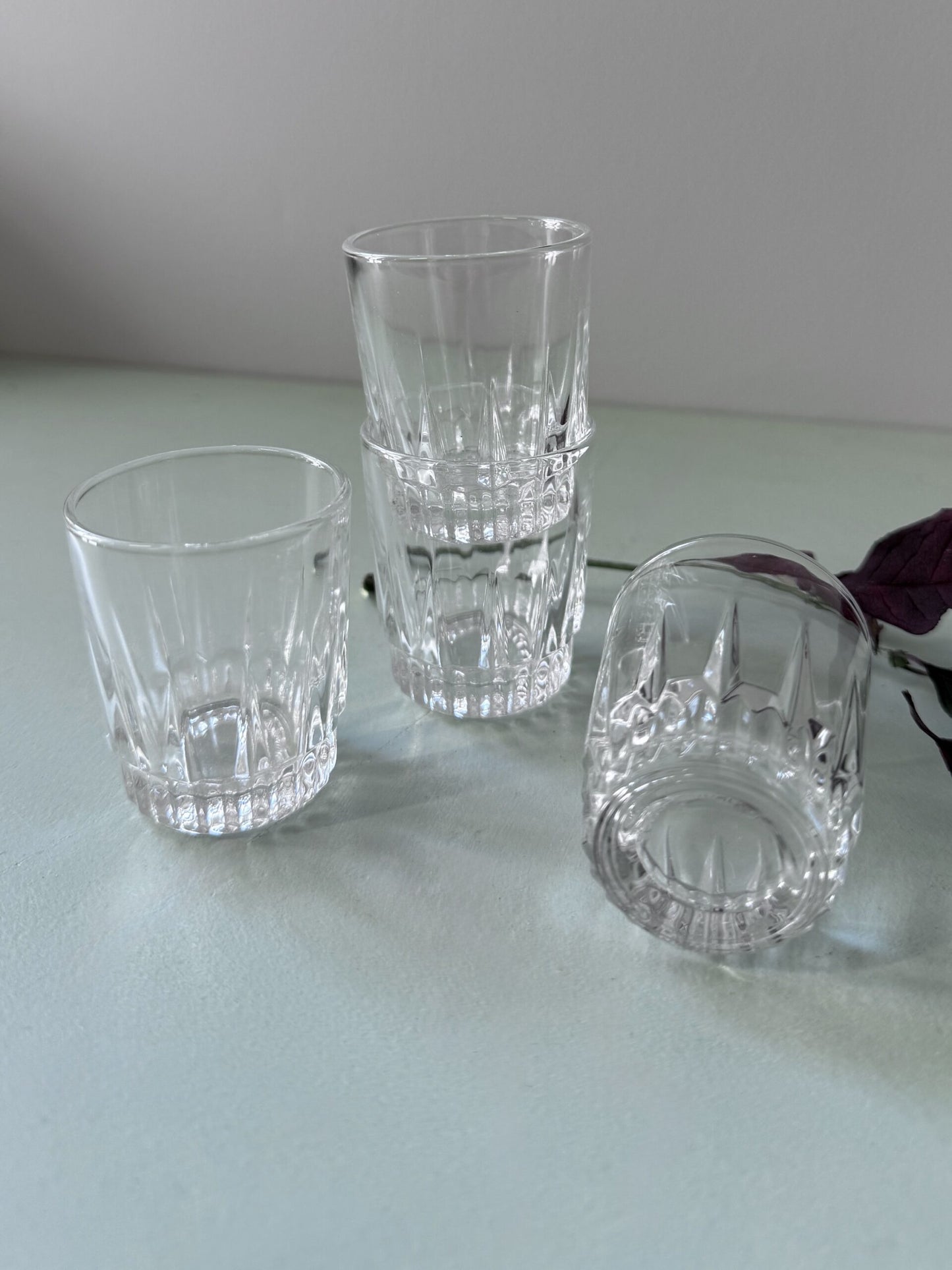 Verres à liqueur vintage ciselés - lot de 4
