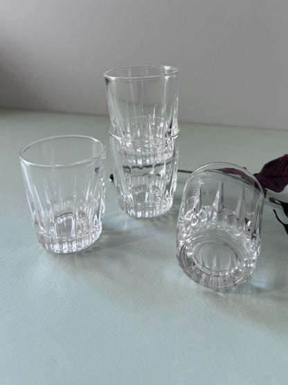Verres à liqueur vintage ciselés - lot de 4