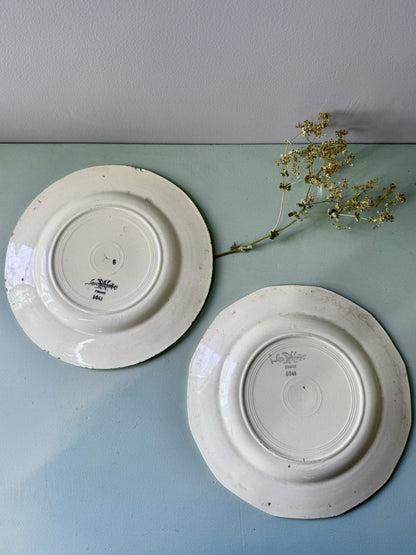 Assiettes Sarreguemines – décor floral - lot de 2