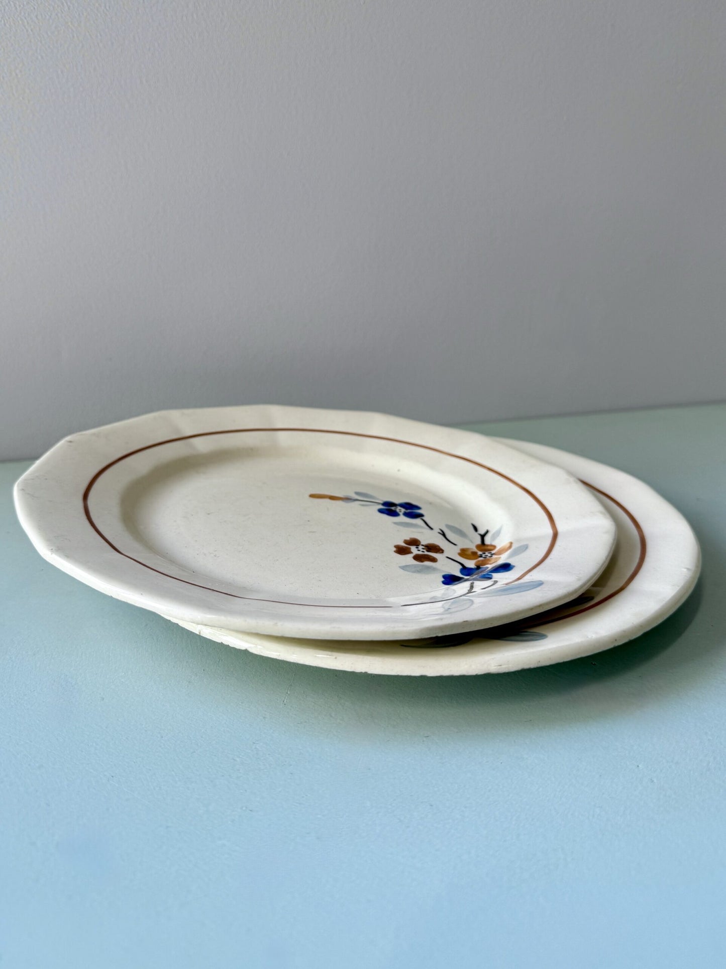 Assiettes Sarreguemines – décor floral - lot de 2