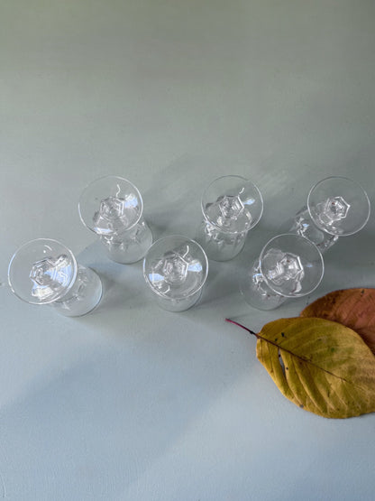 Verres à digestif à pied - lot de 6