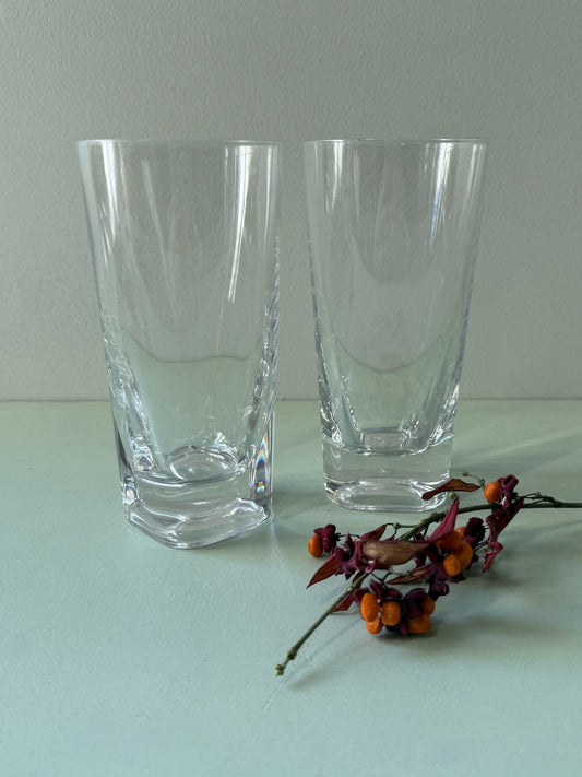 Lot de 2 verres transparents