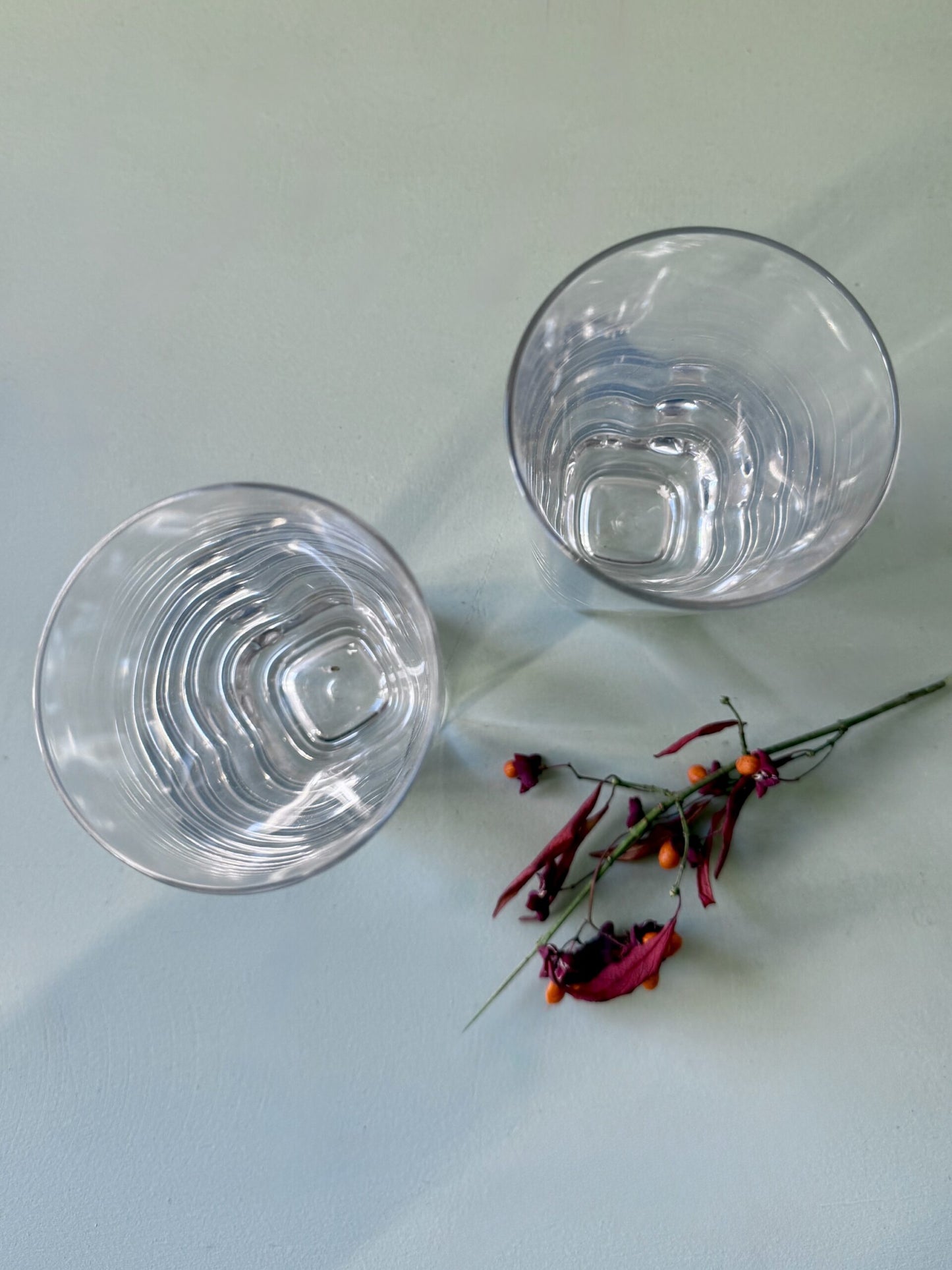 Lot de 2 verres transparents