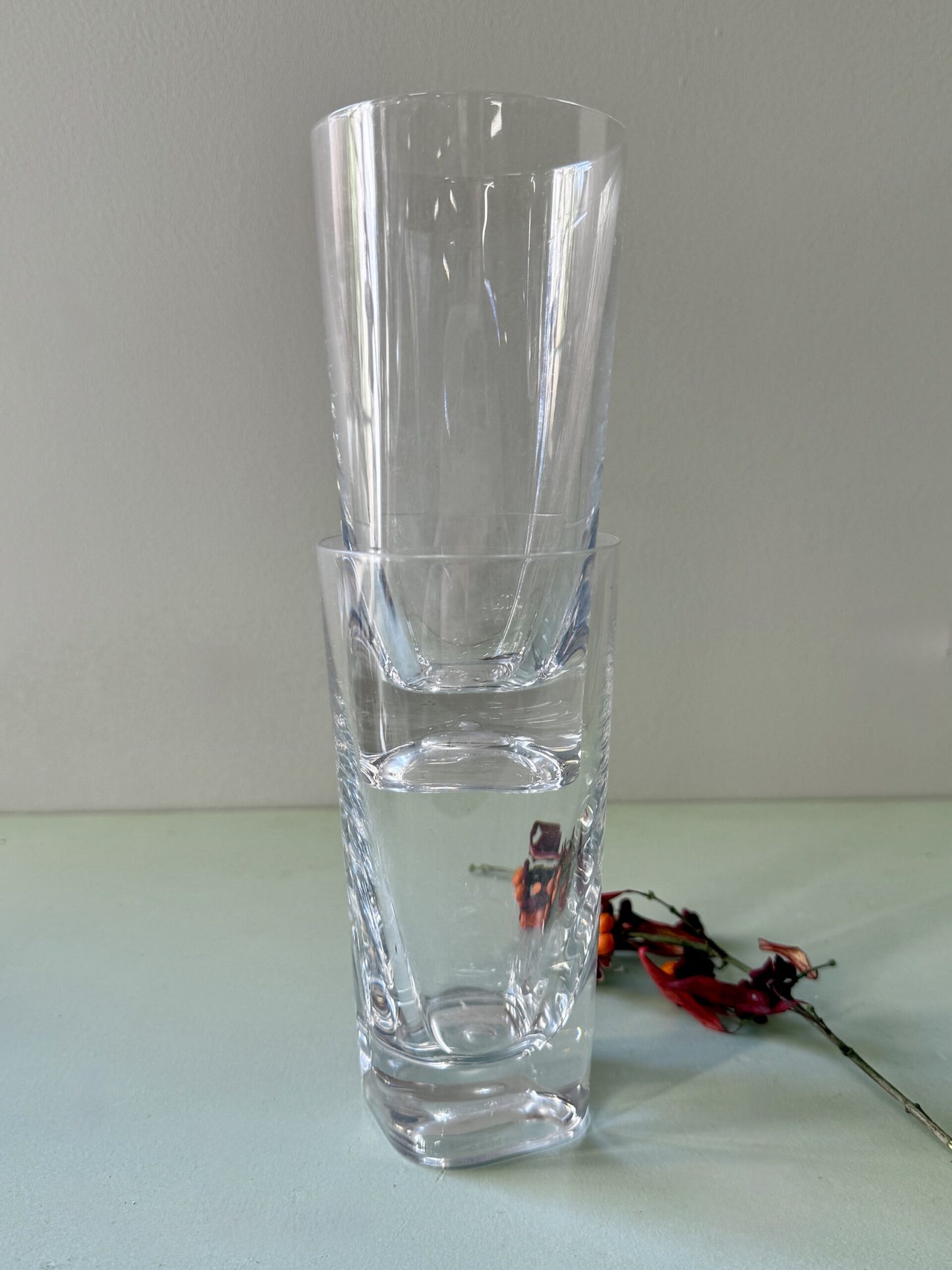 Lot de 2 verres transparents